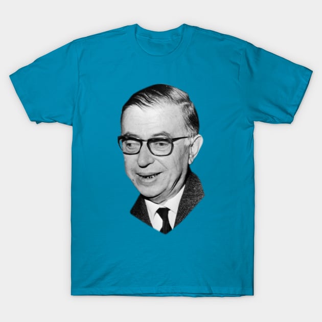 Jean Paul Sartre T-Shirt by TheLiterarian